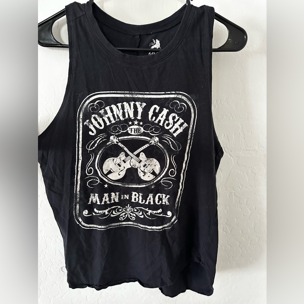 Black Johnny Cash tank top